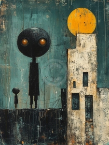 Umbre sub soarele portocaliu