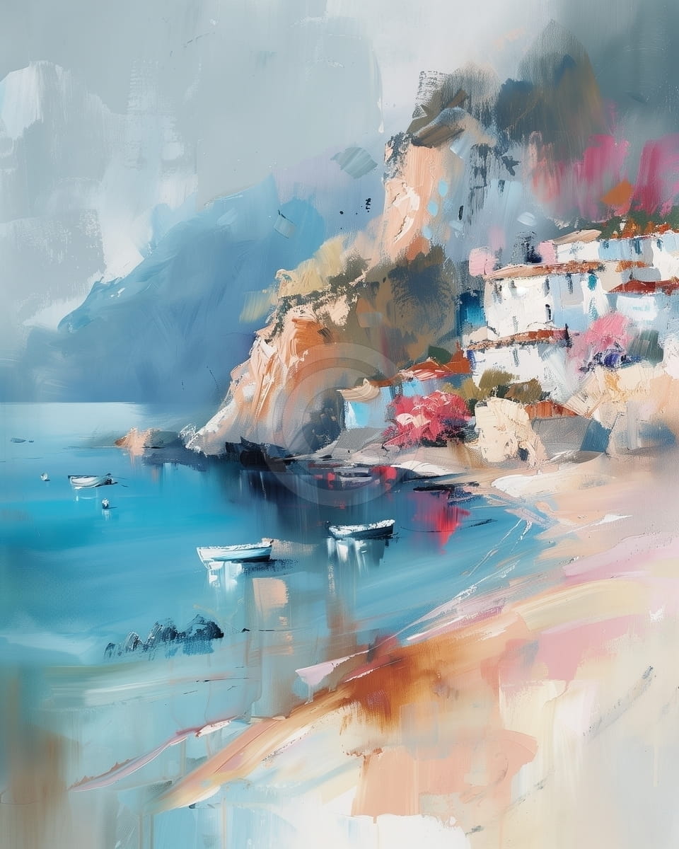 Tablou Sat mediteranean pe malul marii