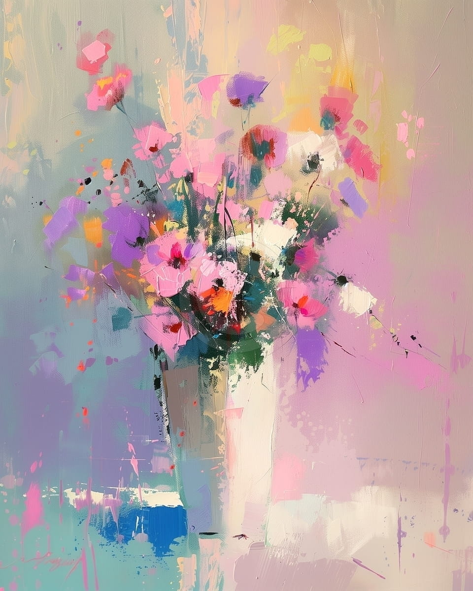 Tablou Buchet de flori in nuante vibrante