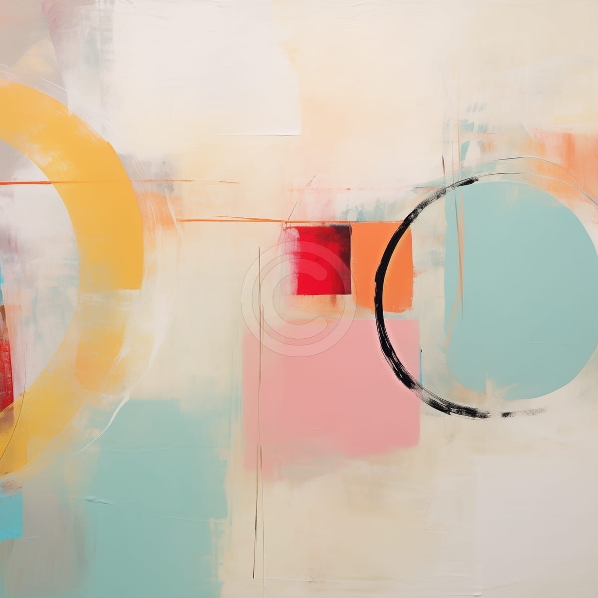 Tablou Abstract geometric pastel