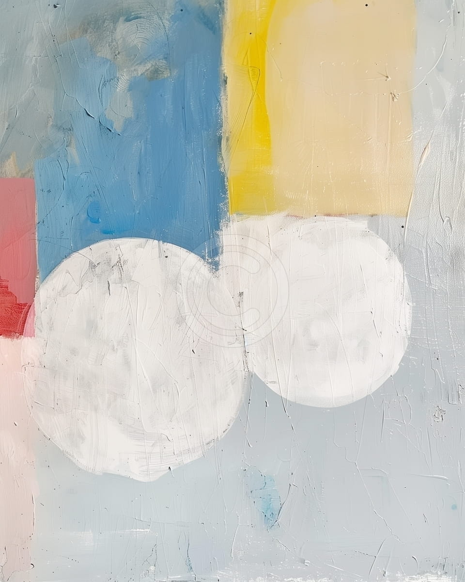 Tablou Forme simple in culori pastel