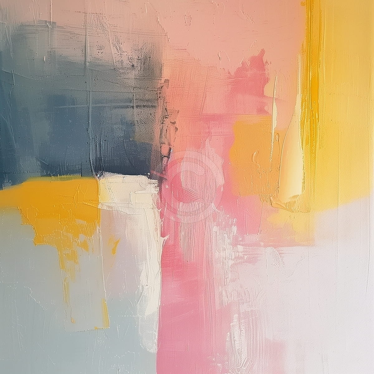 Tablou Tablou abstract in nuante calde si pastel