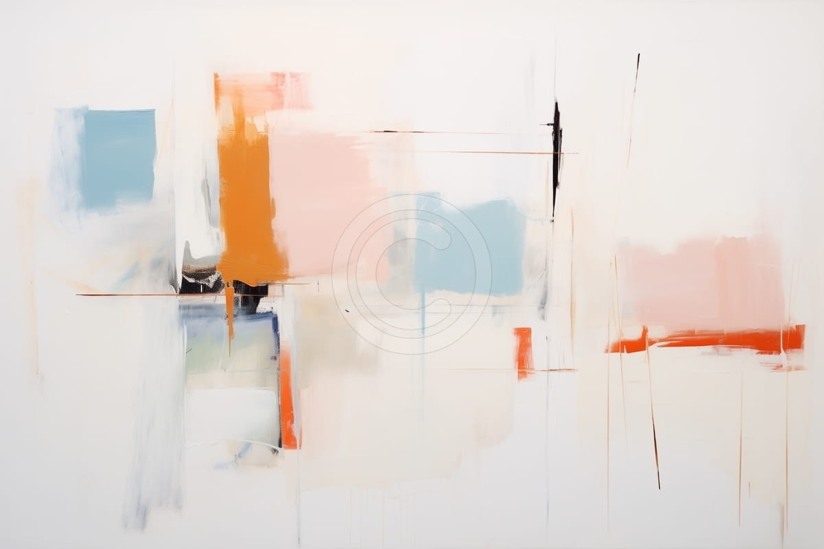 Tablou Pictura abstracta minimalista cu accente calde