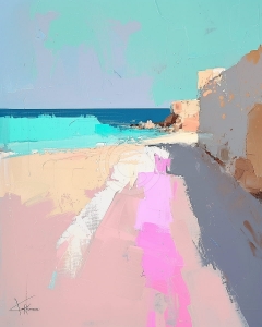 Cercuri pastel pe fundal geometric