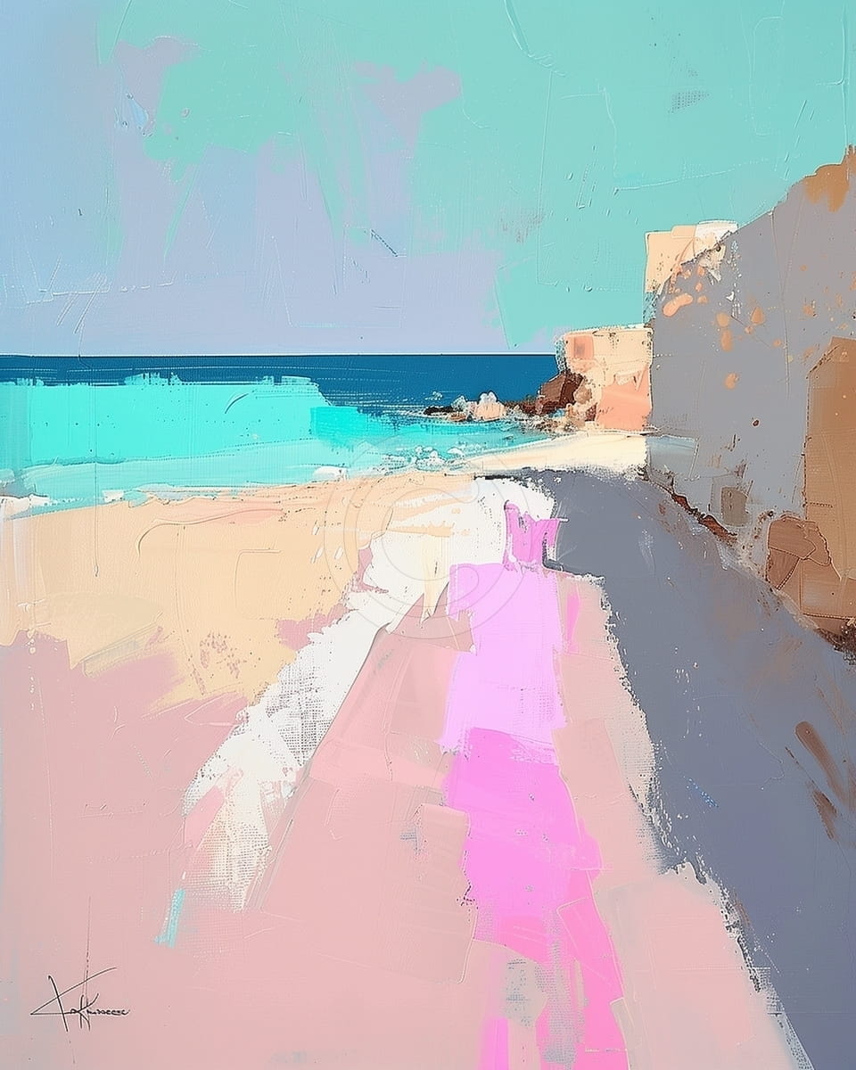 Tablou Cercuri pastel pe fundal geometric