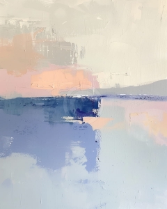 Orizont pastel peste ape linistite