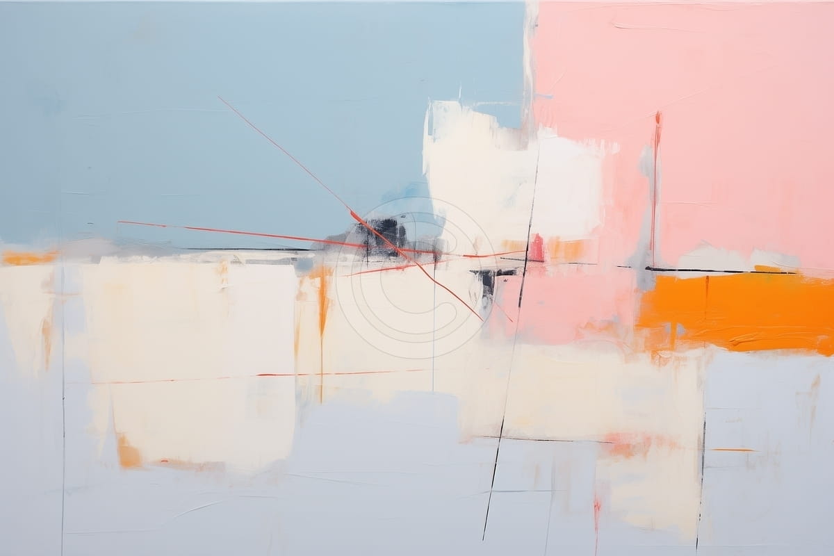 Tablou Echilibru geometric in tonuri pastel