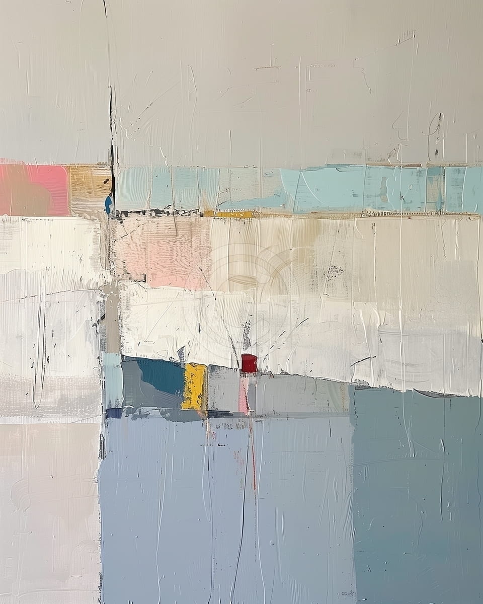 Tablou Compozitie abstracta cu structura liniara