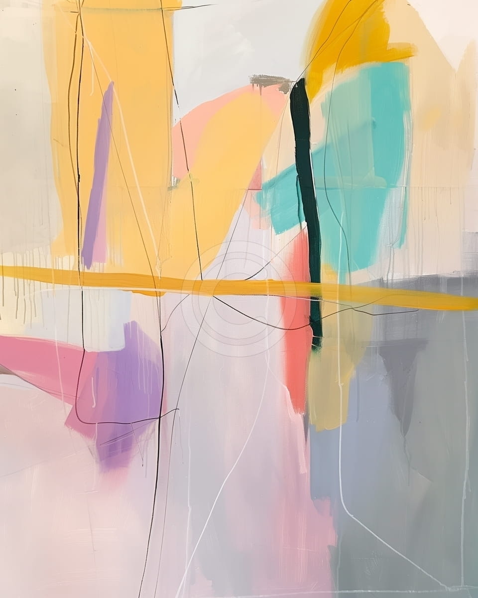 Tablou Forme si culori pastel