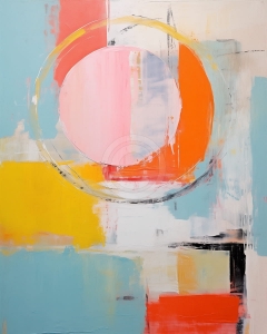 Cerc in compozitie colorata