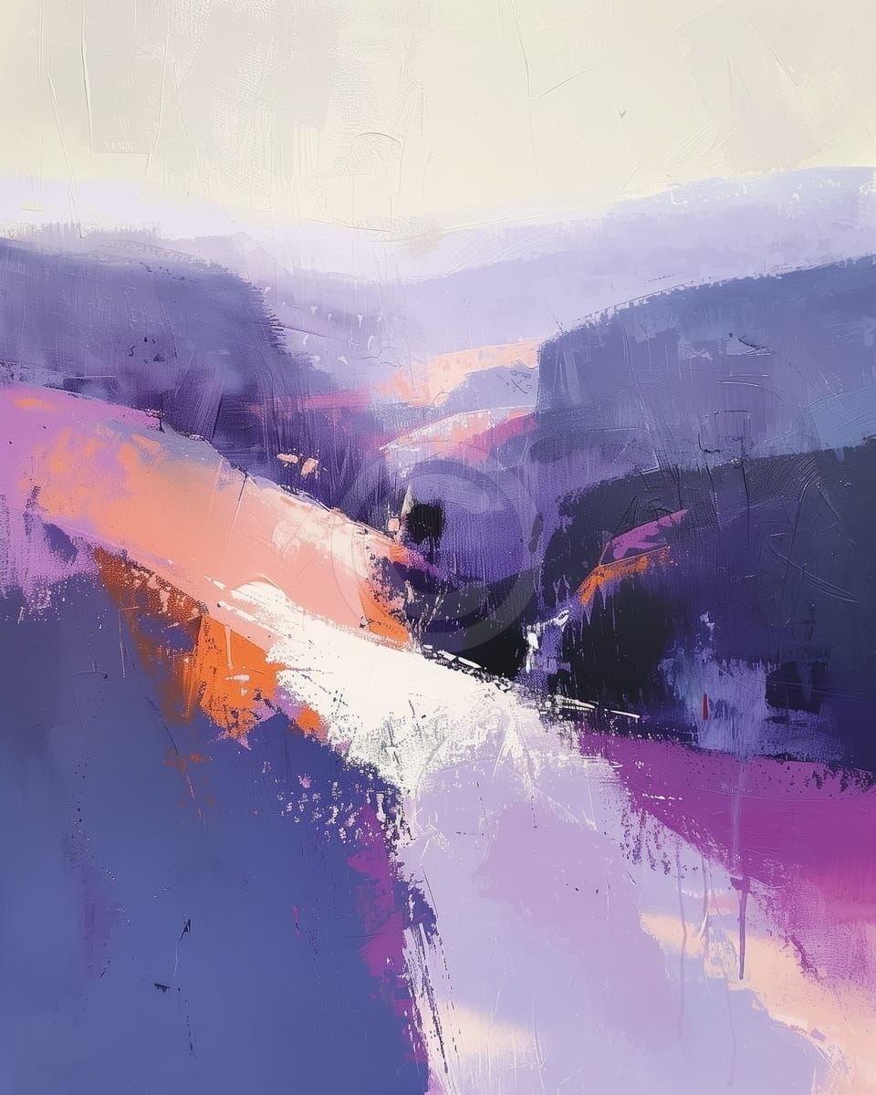 Tablou Vale in nuante de mov