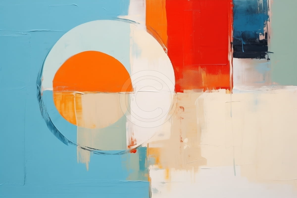 Tablou Cerc si culori contrastante