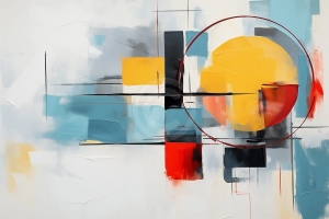 Geometrie in contrast cald-rece