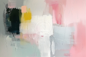 Echilibru in roz si verde inchis