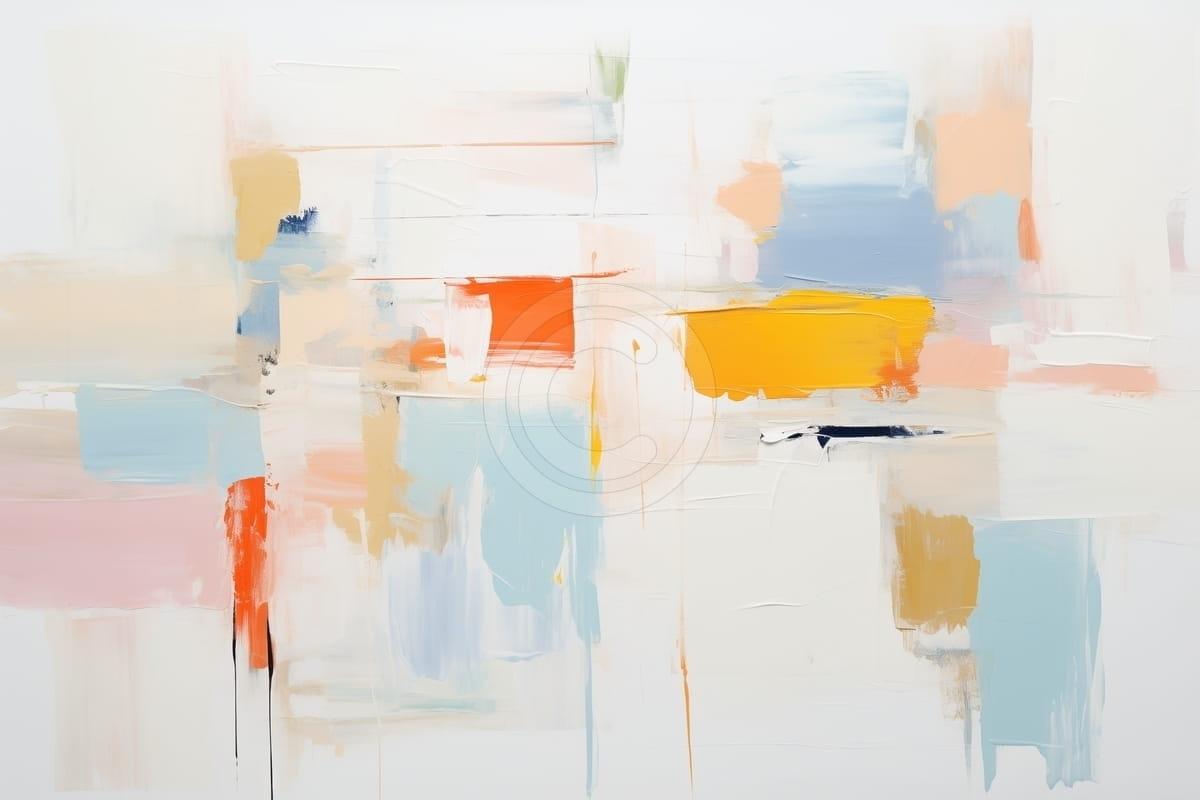 Tablou Abstract luminos in culori pastel