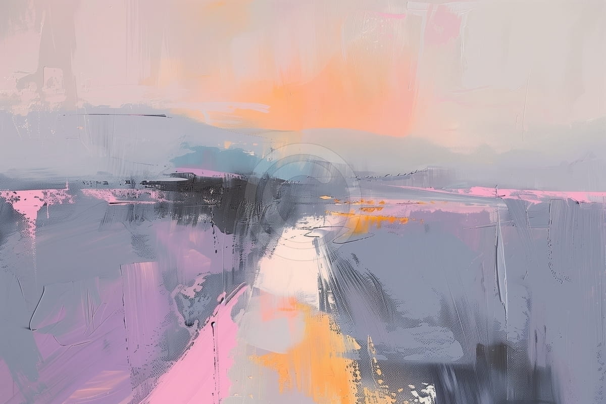 Tablou Apus in nuante mov