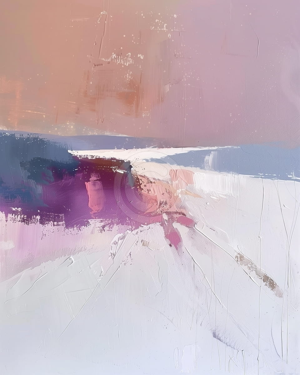 Tablou Peisaj abstract la apus