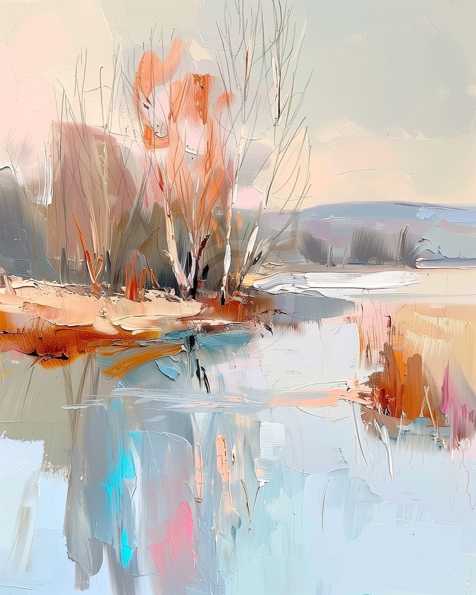 Tablou Mal de rau in culori calde