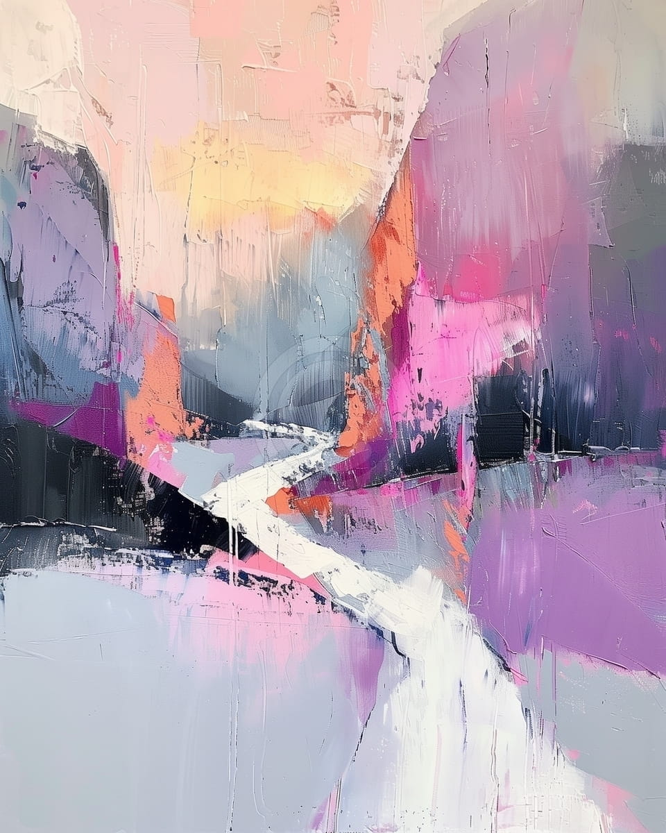 Tablou Drum printre munti in culori vibrante