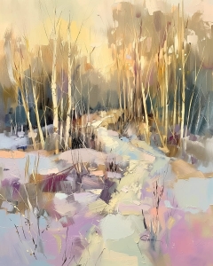 Padure in lumina de iarna