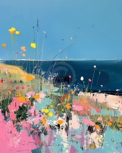 Flori salbatice pe malul marii