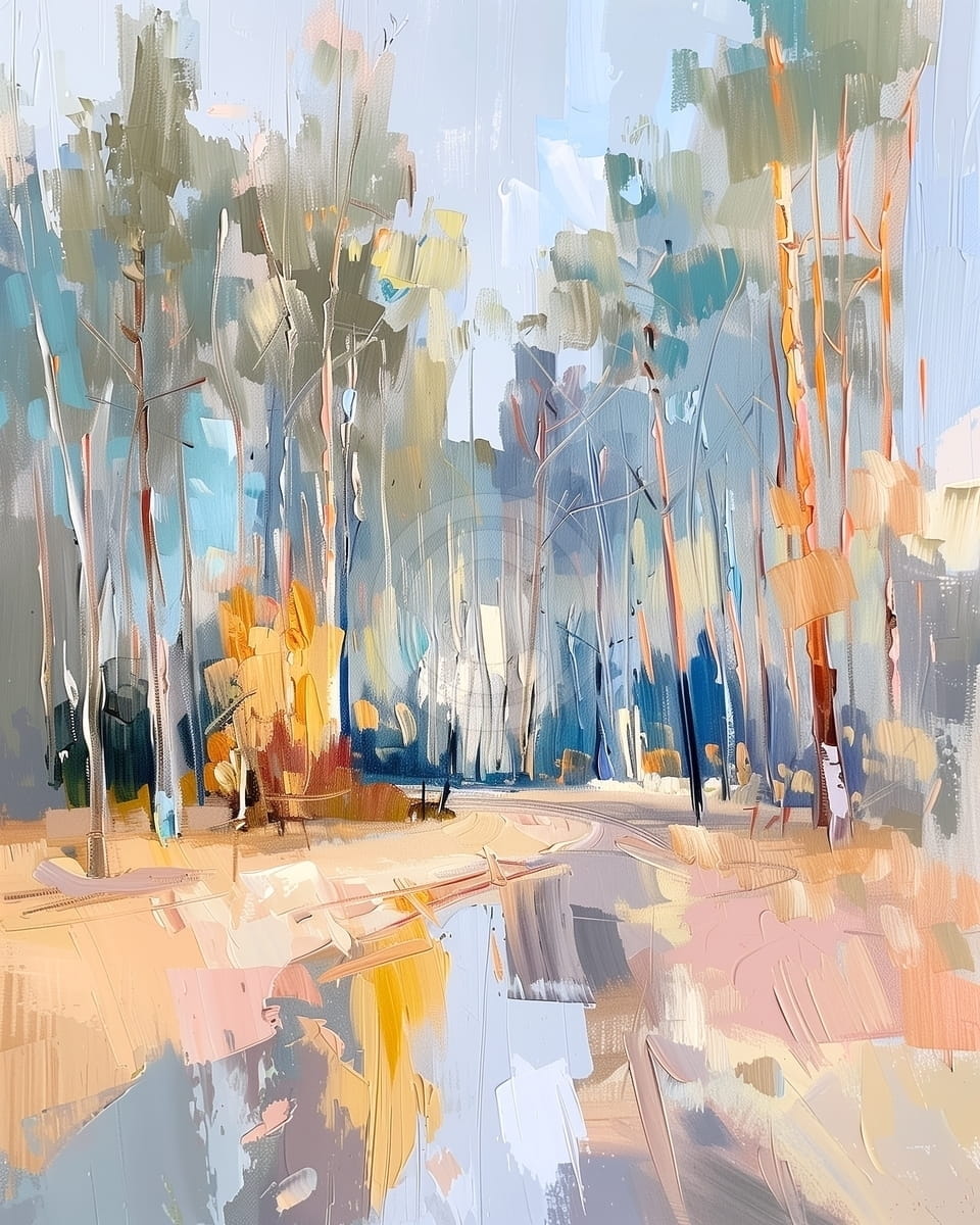 Tablou Alea prin padure luminoasa