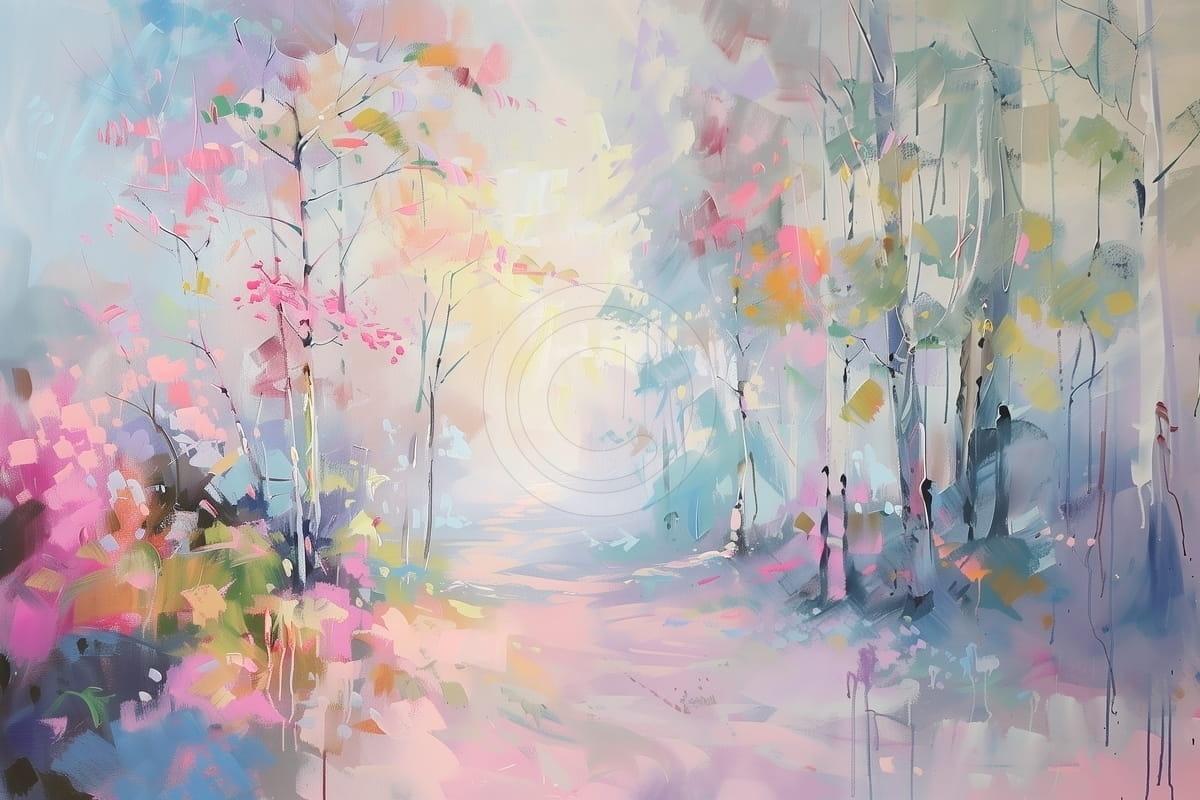 Tablou Padure in culori pastel