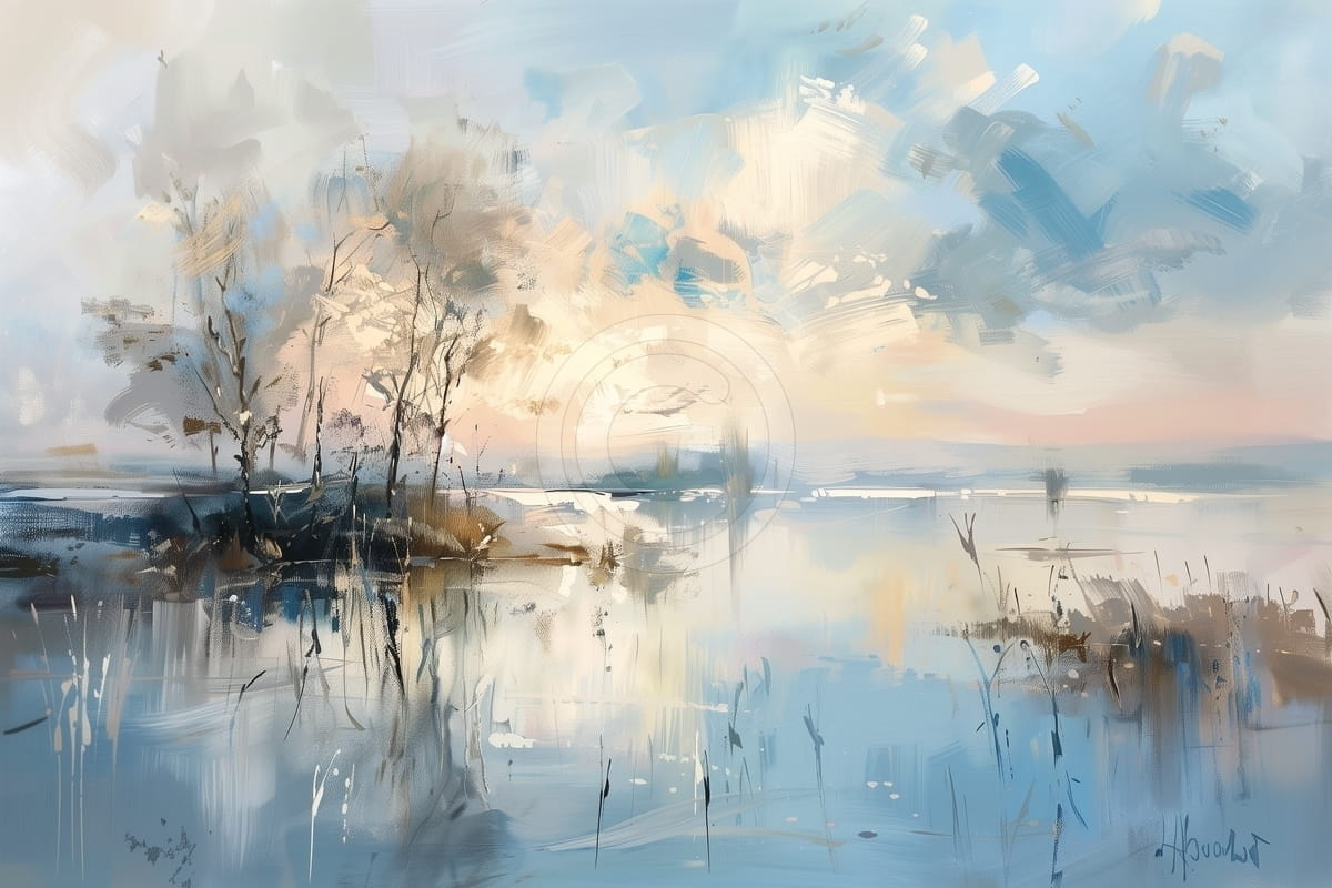 Tablou Rasarit peste lac