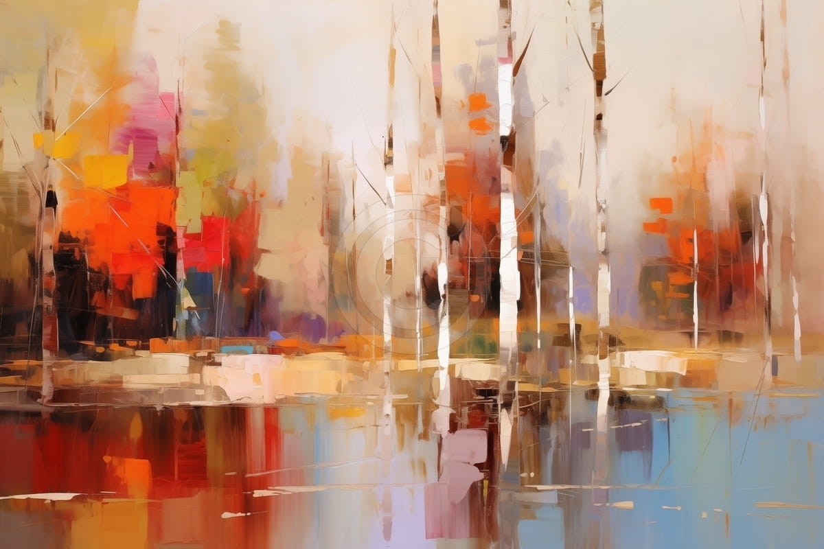 Tablou Reflecții de toamna in padure