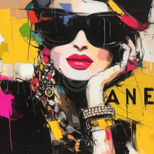 Femeie glam in stil pop art