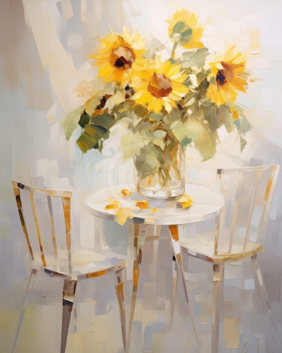 Tablou Masa cu floarea soarelui