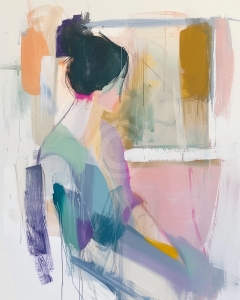 Femeie langa fereastra