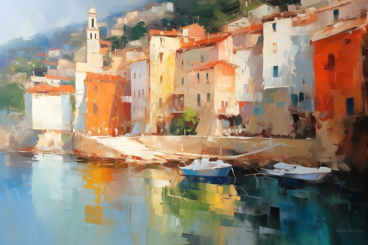 Tablou Port mediteranean linistit