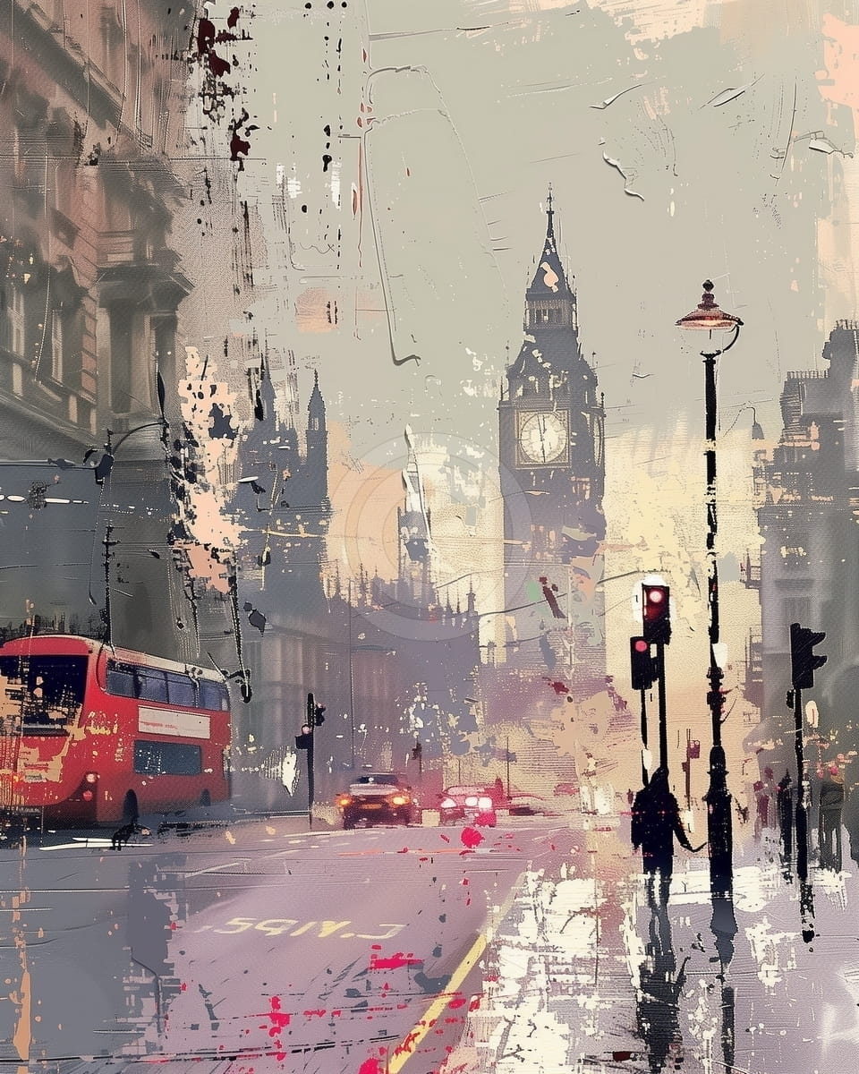 Tablou Strada londoneza cu Big Ben