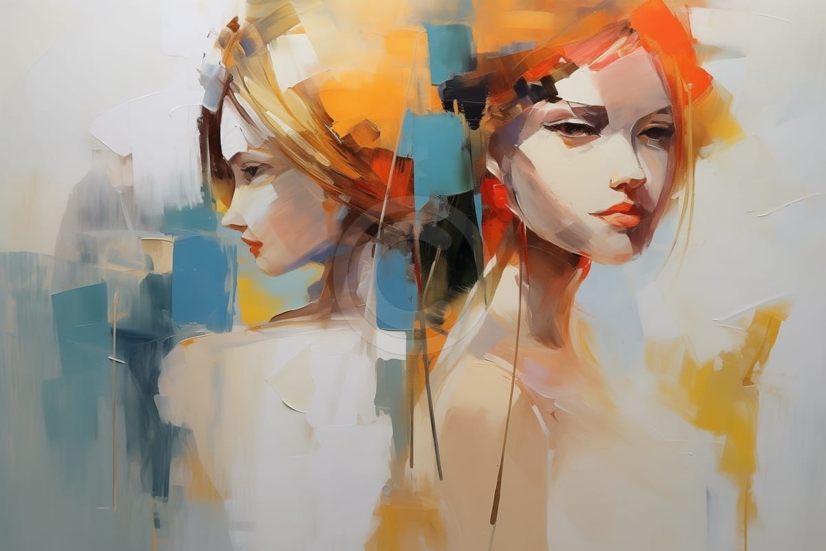 Tablou Portret dublu feminin