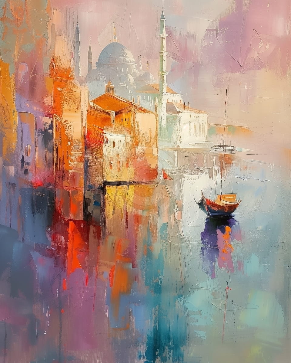 Tablou Moschee la malul apei