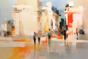 Strada aglomerata in lumina de seara