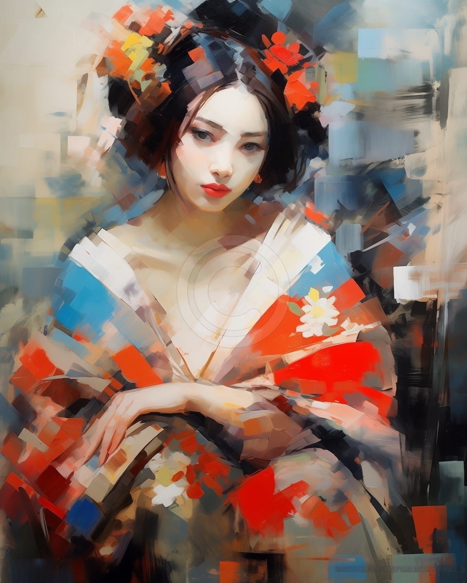 Tablou Portret de gheisa moderna