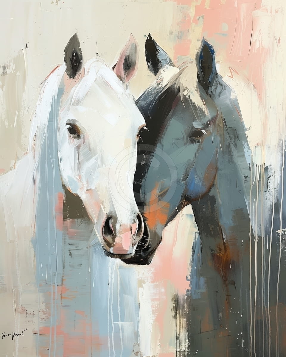 Tablou Doi cai in armonie