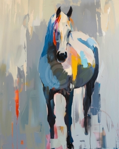 Cal in culori moderne