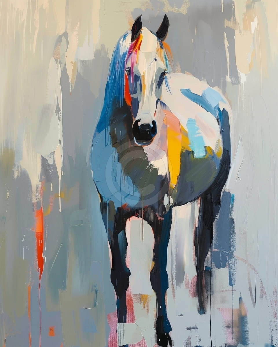 Tablou Cal in culori moderne