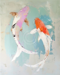 Pesti koi in nuante pastel