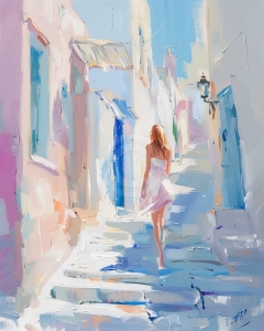 Femeie pe straduta greceasca