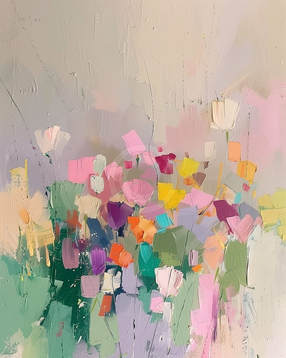 Tablou Camp cu flori colorate