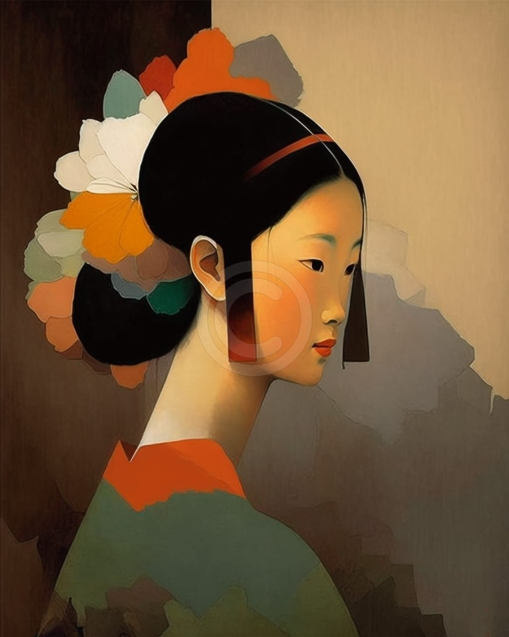 Tablou Eleganta japoneza florala