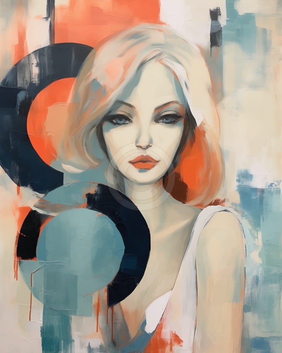 Tablou Portret modern femeie blonda