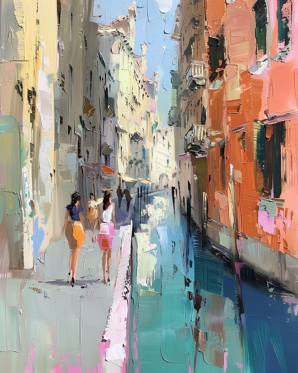 Tablou Plimbare pe strazile Venetiei