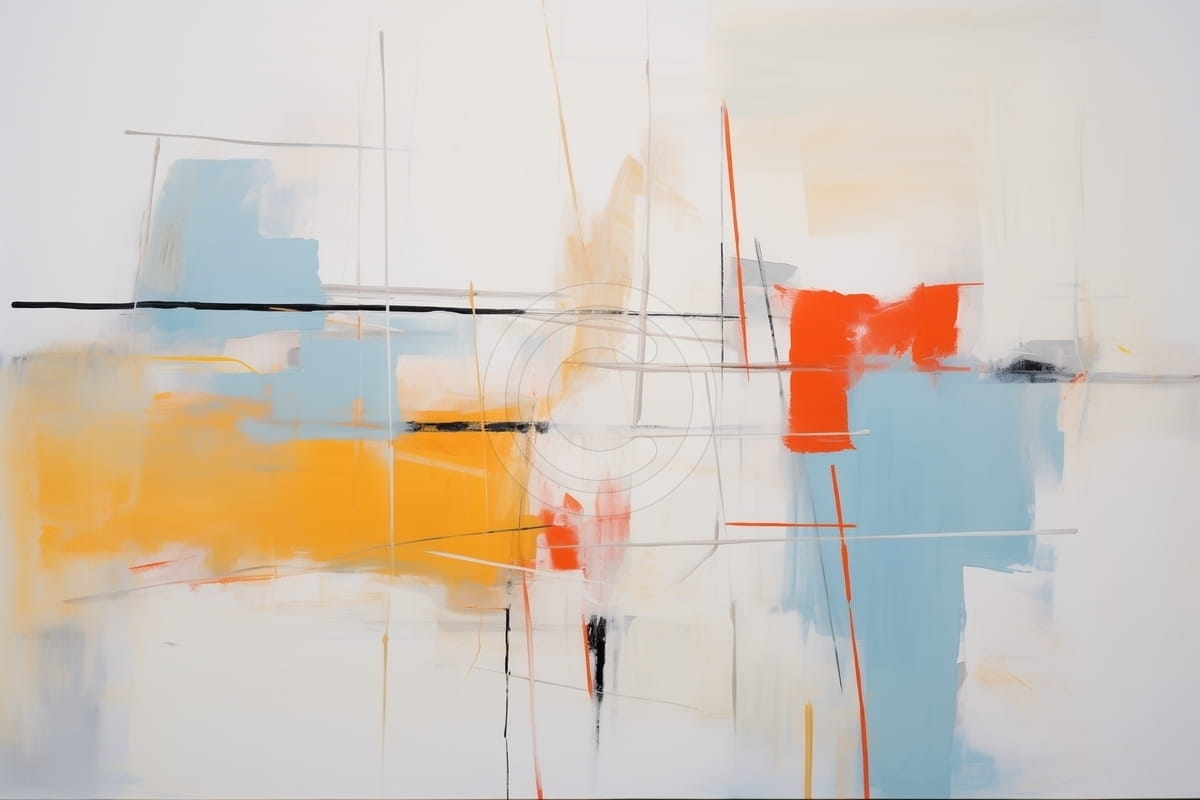 Tablou Abstract modern in culori primare