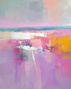 Peisaj abstract in nuante pastel