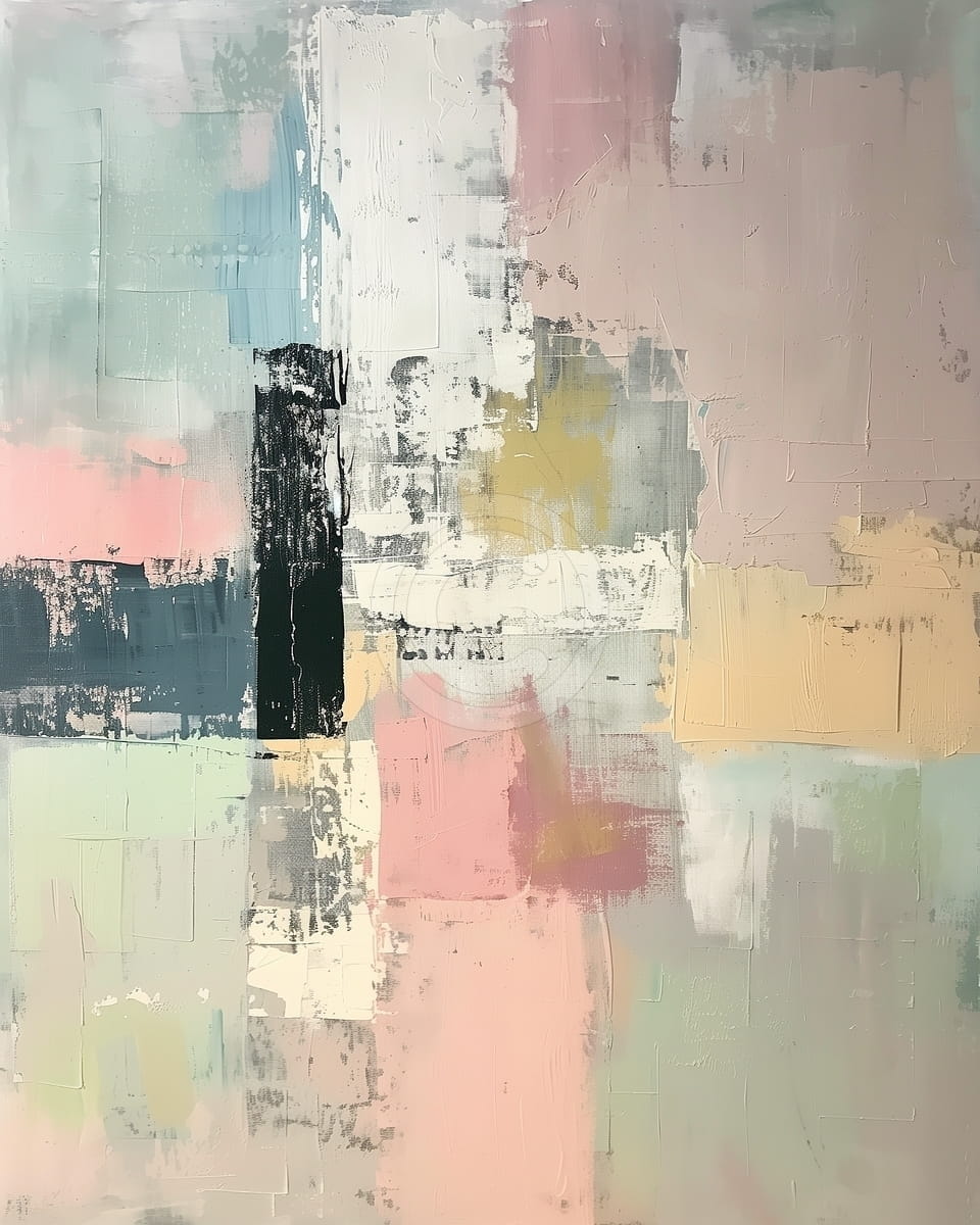 Tablou Compozitie abstracta in tonuri pastel